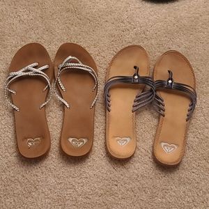 2 pairs Roxy sandals. Size 8 womens
